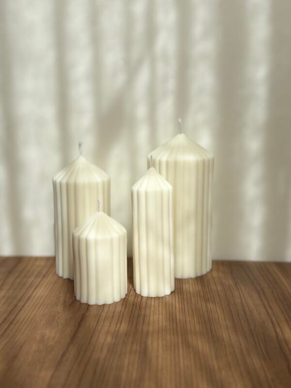 Kit 4 Velas Cilindros Líneas