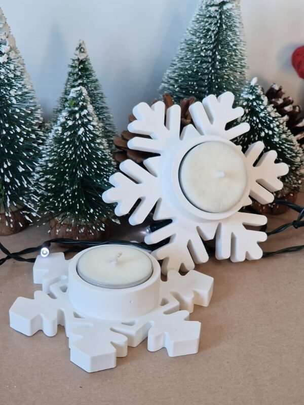 Pack Porta Vela Copos de Nieve