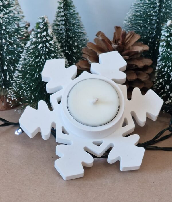 Porta Vela Copo de Nieve Invernal