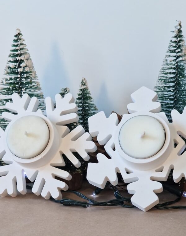Pack Porta Vela Copos de Nieve
