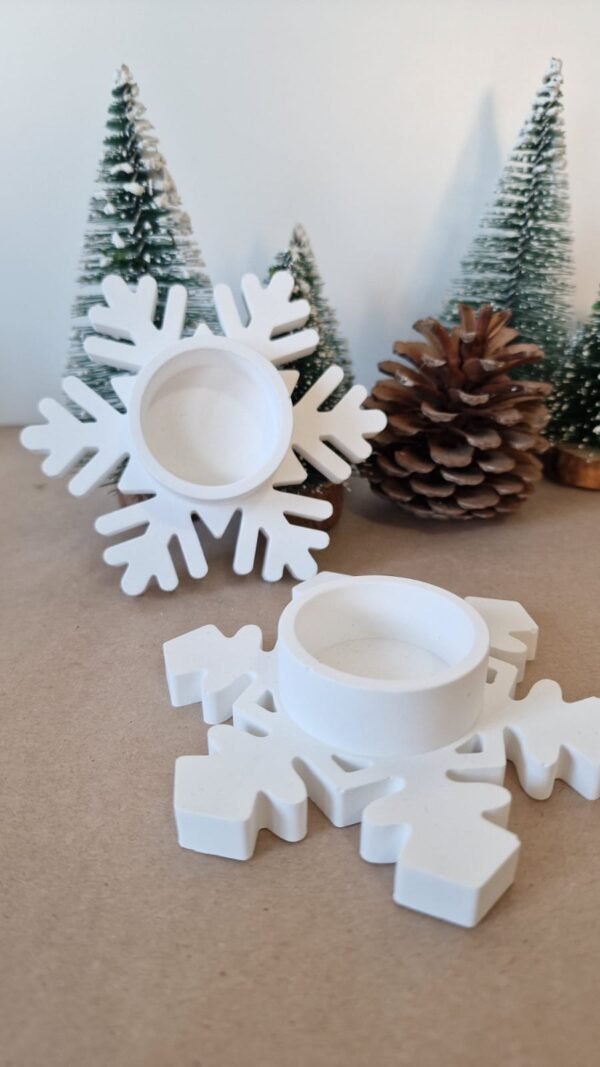 Pack Porta Vela Copos de Nieve